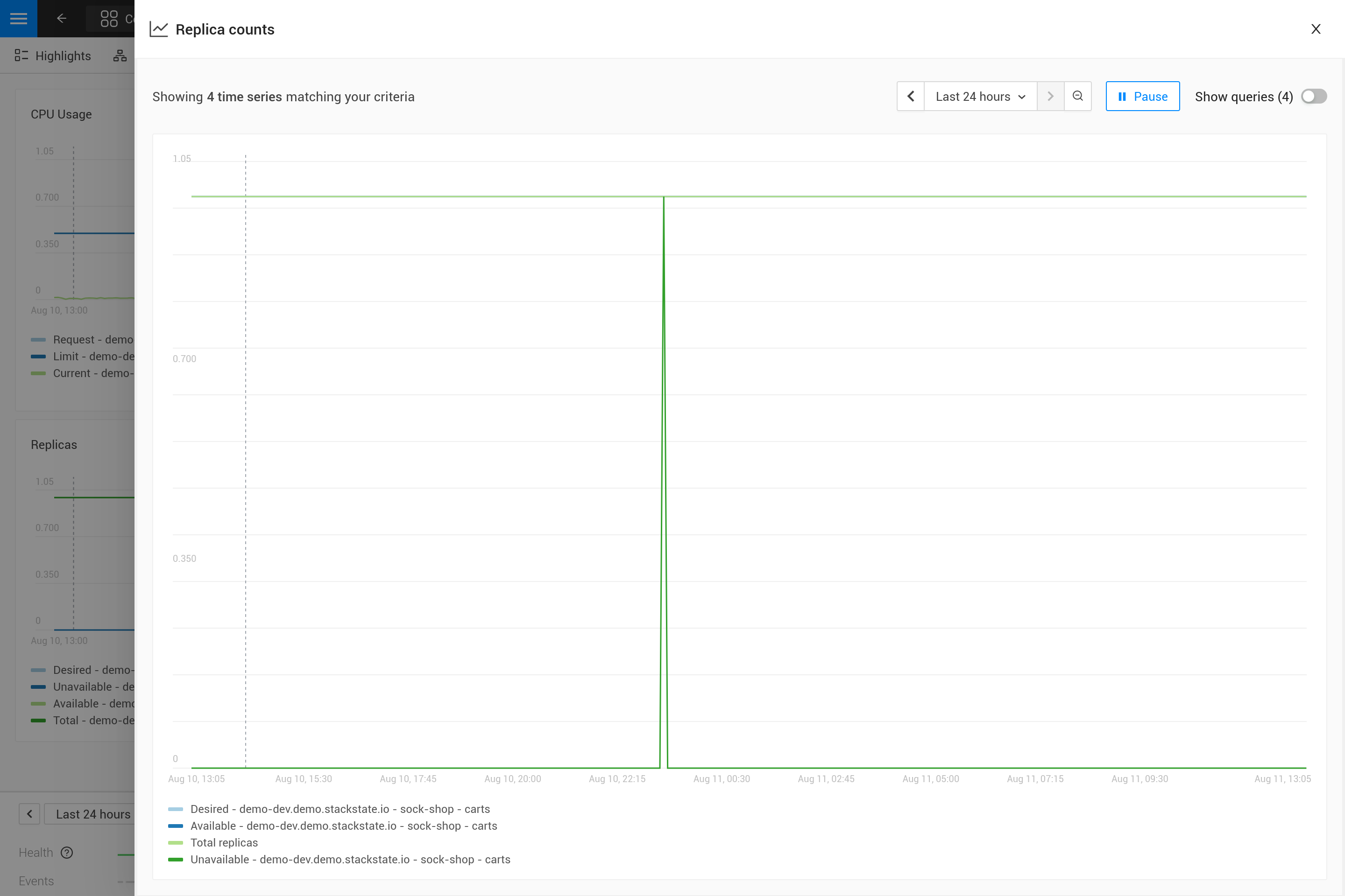 Metric binding with multiple metrics